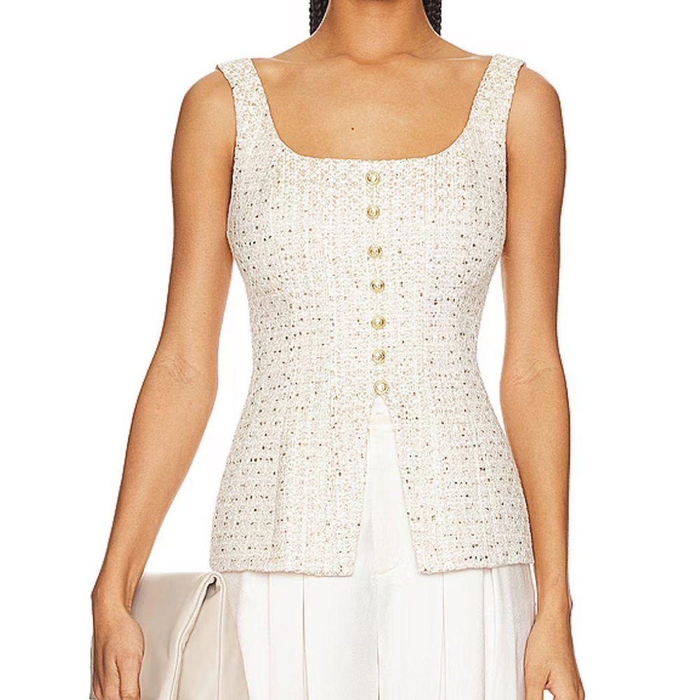 CAMI NYC Rosalita top in Gold Fleck